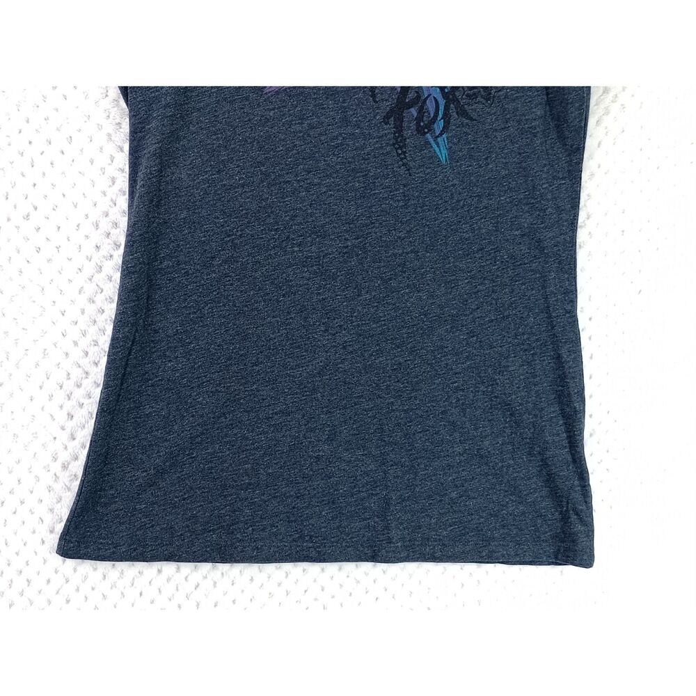 Y2K Fox Women's Large Charcoal Heather Star Gazer Short Sleeve Tee - Picture 3 of 10